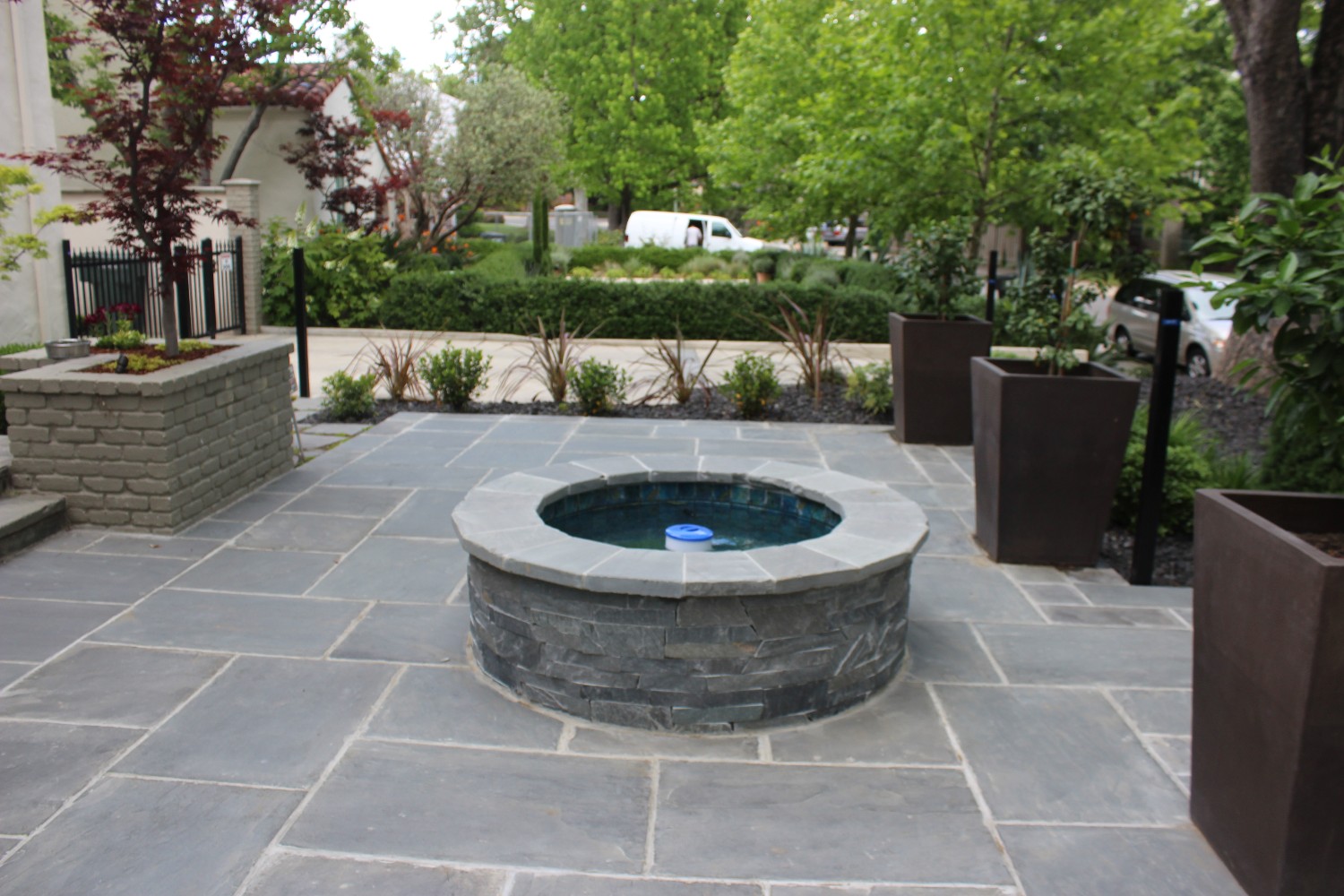 Bluestone Patio with Water Feature