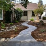 Paved Walkway through Front Lawn