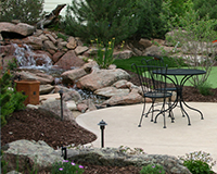 Water Feature and Firepit